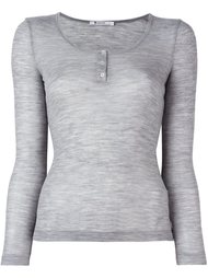 кофта 'Henley' с вырезом-ковш T By Alexander Wang