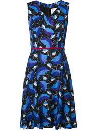 sleeveless leaf print dress Carolina Herrera