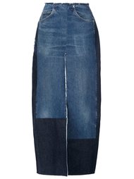 long denim slit skirt Tome