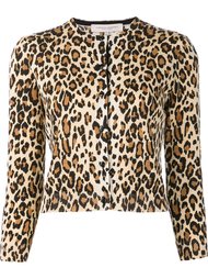 cheetah print cardigan  Carolina Herrera