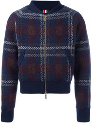 checked knit bomber jacket Thom Browne