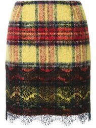 клетчатая юбка с кружевным подолом Guild Prime