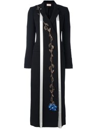 embroidered rose coat Christopher Kane