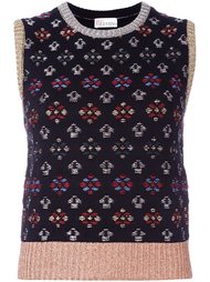 трикотажный топ с вышивкой Red Valentino