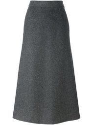 удлиненная юбка А-силуэта  Saint Laurent