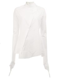 high neck flared blouse Aganovich