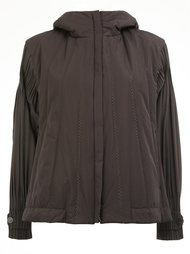 loose-fit sleeves hooded jacket Pleats Please By Issey Miyake