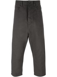 укороченные брюки с заниженной проймой Rick Owens DRKSHDW