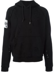 arm patch ripped hoodie Haculla