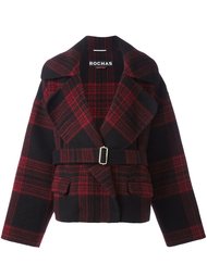 клетчатое пальто с поясом Rochas