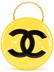 quilted round vanity case Chanel Vintage