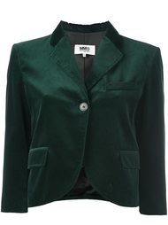 укороченный бархатный пиджак Mm6 Maison Margiela