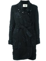 пальто с аппликацией  Fendi