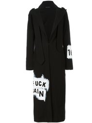 multi-print long coat Yohji Yamamoto
