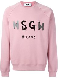 толстовка с принтом логотипа MSGM