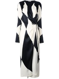diamond print wrap dress Attico