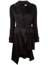 peaked lapel draped dress Wunderkind