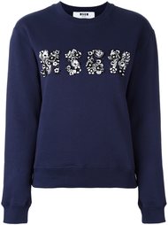 толстовка с логотипом-аппликацией MSGM
