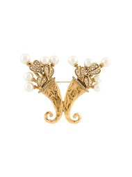 embellished horn brooch Chanel Vintage