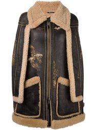 пальто на молнии с накидкой Maison Margiela