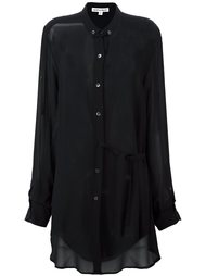 полупрозрачная удлиненная рубашка  Ann Demeulemeester Blanche
