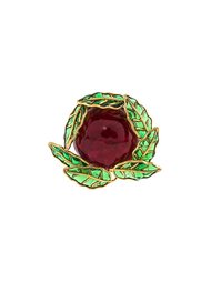 stone leaf brooch Chanel Vintage