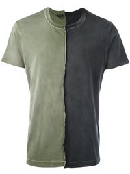 двухцветная футболка Diesel