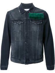 джинсовая куртка с меховой панелью MSGM