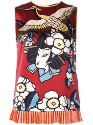 блузка с плиссированным подолом 'Blossom' Dsquared2