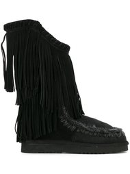fringed tall boots Mou
