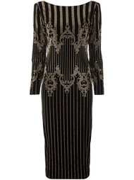 платье с узором Барокко Balmain