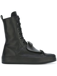 сапоги со шнуровкой и заплаткой Ann Demeulemeester