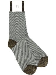 metallic effect socks Y's