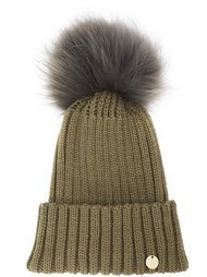 fur pom pom beanie  Yves Salomon