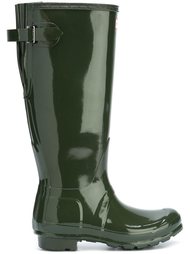 buckled knee length boots Hunter