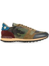 кроссовки 'Rockrunner' с камуфляжным принтом  Valentino