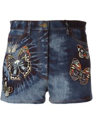 'Tie&amp;Dye Japanese Butterfly' denim shorts Valentino
