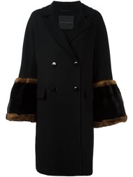 пальто с моховой отделкой Ermanno Scervino