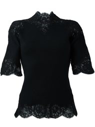 трикотажный топ с кружевными вставками Ermanno Scervino
