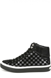 Кожаные высокие кеды Argyle Jimmy Choo