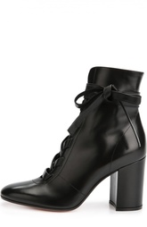 Кожаные ботильоны на шнуровке Gianvito Rossi