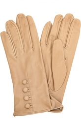 Кожаные перчатки с декоративными пуговицами Sermoneta Gloves