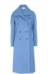 Двубортное шерстяное пальто с карманами Carven