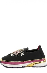 Текстильные кроссовки с декором Dolce &amp; Gabbana