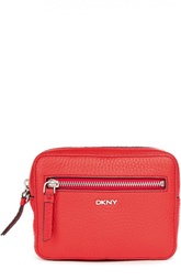 Кожаная сумка на молнии DKNY