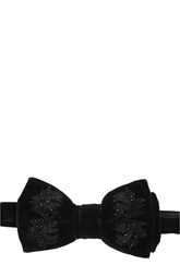 Бархатный галстук-бабочка с вышивкой Alexander McQueen