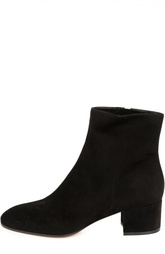 Кожаные ботильоны на устойчивом каблуке Gianvito Rossi