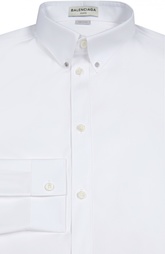 Хлопковая сорочка с воротником button-down Balenciaga