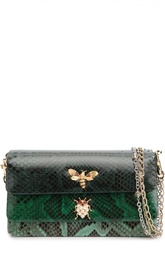 Клатч из комбинированной кожи питона на цепочке Dolce &amp; Gabbana