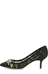 Кружевные туфли Rainbow Lace с декором Dolce &amp; Gabbana